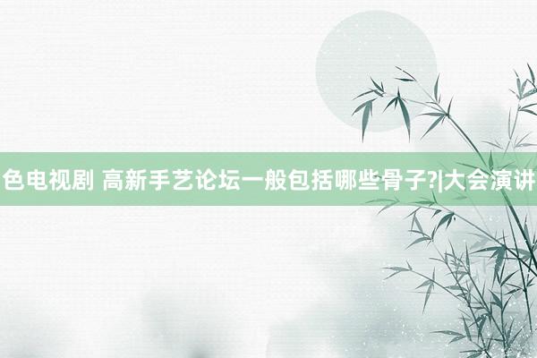 色电视剧 高新手艺论坛一般包括哪些骨子?|大会演讲