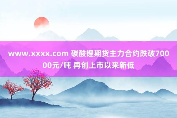 www.xxxx.com 碳酸锂期货主力合约跌破70000元/吨 再创上市以来新低