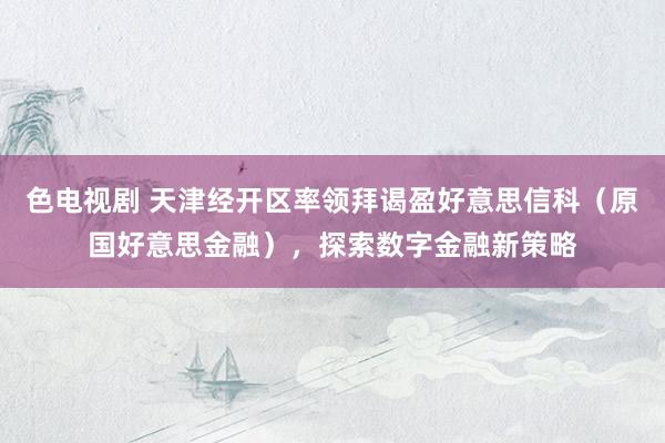 色电视剧 天津经开区率领拜谒盈好意思信科（原国好意思金融），探索数字金融新策略